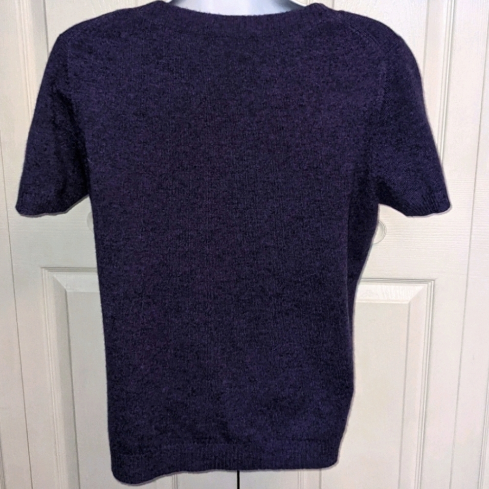 Jones New York 100% Cashmere Women's Knitted Short Sleeve Top - Picture 2 of 6